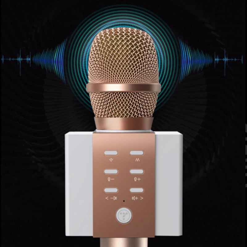Беспроводной Bluetooth микрофон для караоке портативный динамик Совместимый телефон, ПК, планшетный компьютер для вечерние/церковные/St