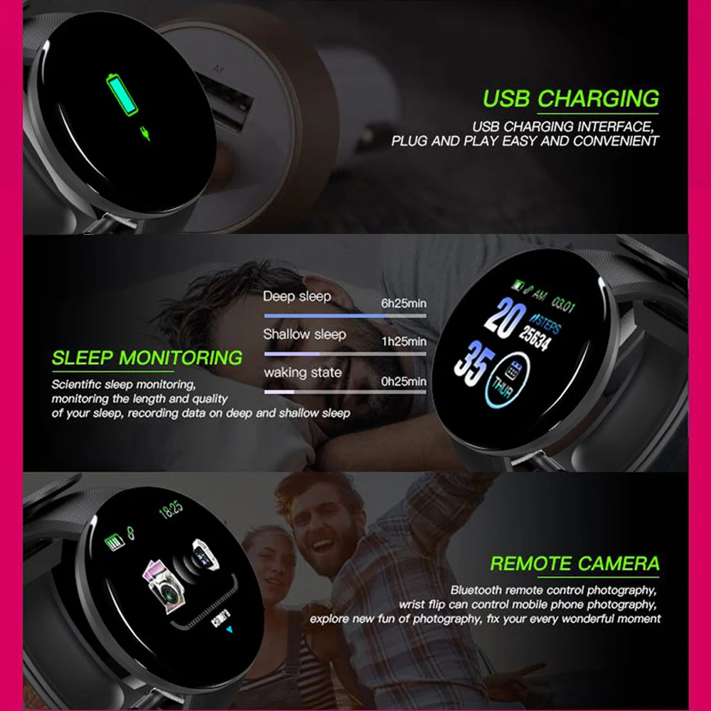 Bluetooth Смарт-часы для мужчин и женщин монитор сердечного ритма Smartwatch кровяное давление фитнес-трекер часы водонепроницаемые для Android IOS