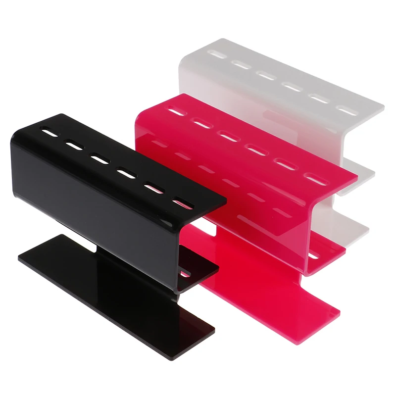 Acrylic 6 Holes Eyelash Tweezers Storage Rack Eyelash Lash Extension Tools Holder Stand Organizer Nail Beauty Tools Shelf