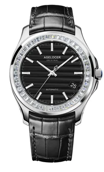 

AGELOCER Caliber.A 4610 Mens Automatic Mechanical Luxury Diamond Watch Big Date