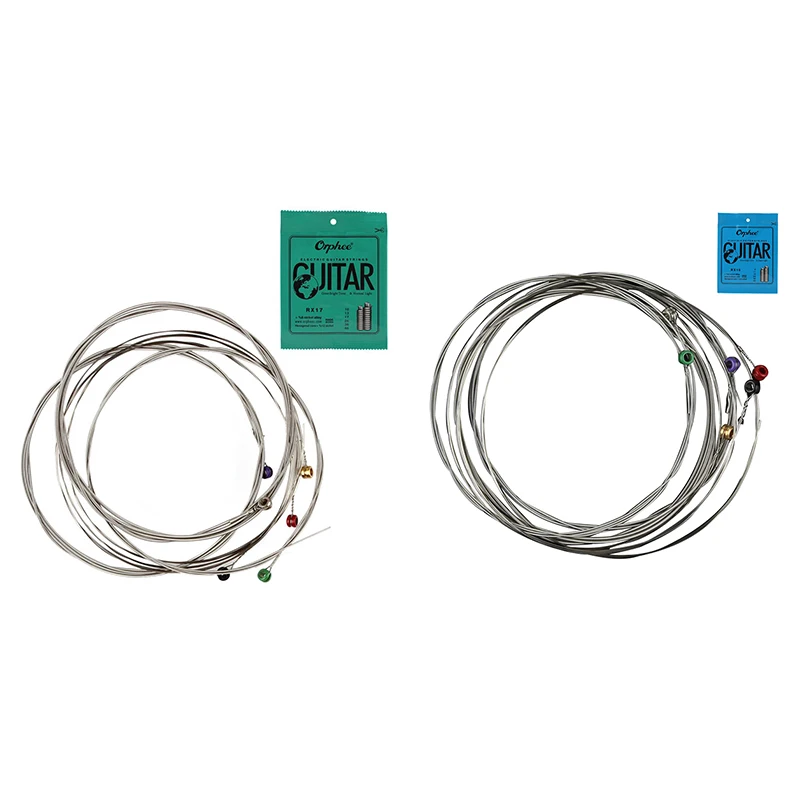 

Orphee 12 Pcs Electric Guitar String Set Nickel Alloy String Super Light Tension and Great Bright Tone, 6 Pcs RX17 & 6 Pcs RX15