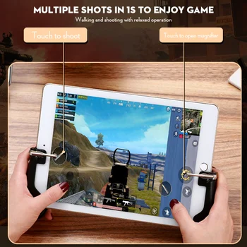 

H2 Gamepad Controller for PUBG Mobile Trigger Shooter L1R1 Joystick for IPad Air 2 3 Etc Android IOS Phone Tablet Game Handle