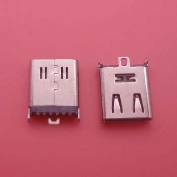 

10pcs TYPE C 6Pin SMT Female jack High Current Fast Type-C with 4 Fixed Pins Diy Welding Connector H=10.5mm