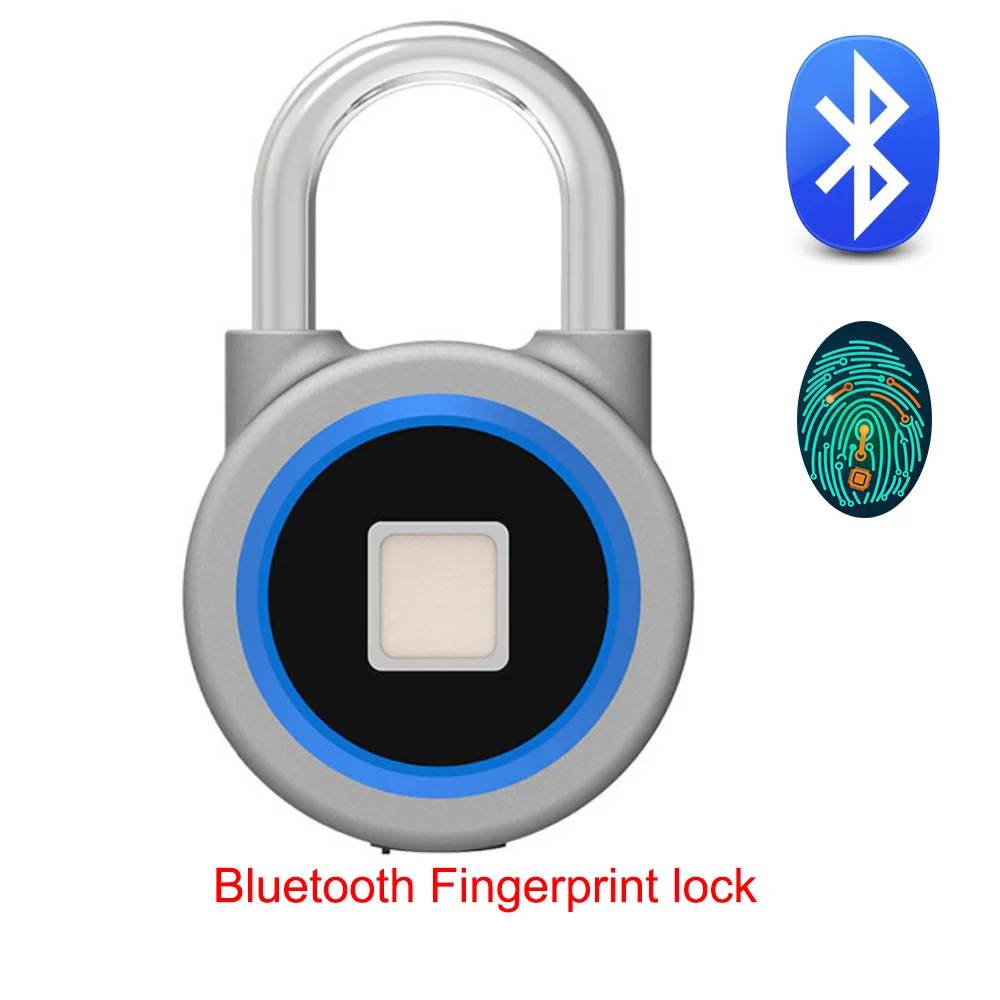 Bluetooth lock Bluetooth замок отпечатков пальцев портативный без ключа Смарт USB Электрический замок IP65 Водонепроницаемый Чехол для багажа телефон приложение замок управления - Цвет: Bluetooth lock