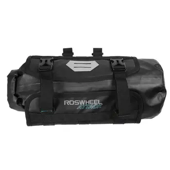 

ROSWHEEL 3L-7L Adjustable Bicycle Bag Waterproof Road MTB Bike Front Frame Pannier basket for bicyle with Roll Top Closure