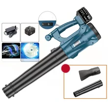 2 em 1 jardim sem fio ventilador de vácuo ventilador ar limpo para poeira soprando coletor computador mão operado ferramenta elétrica