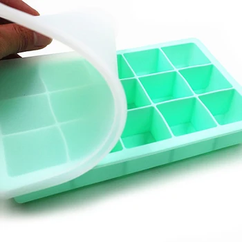 

15 Grid Food Grade Silicone Ice Tray With Lid DIY Homemade Ice Cube Mold Square Ice Machine Ice Cream Maker Kitchen Bar Drinking