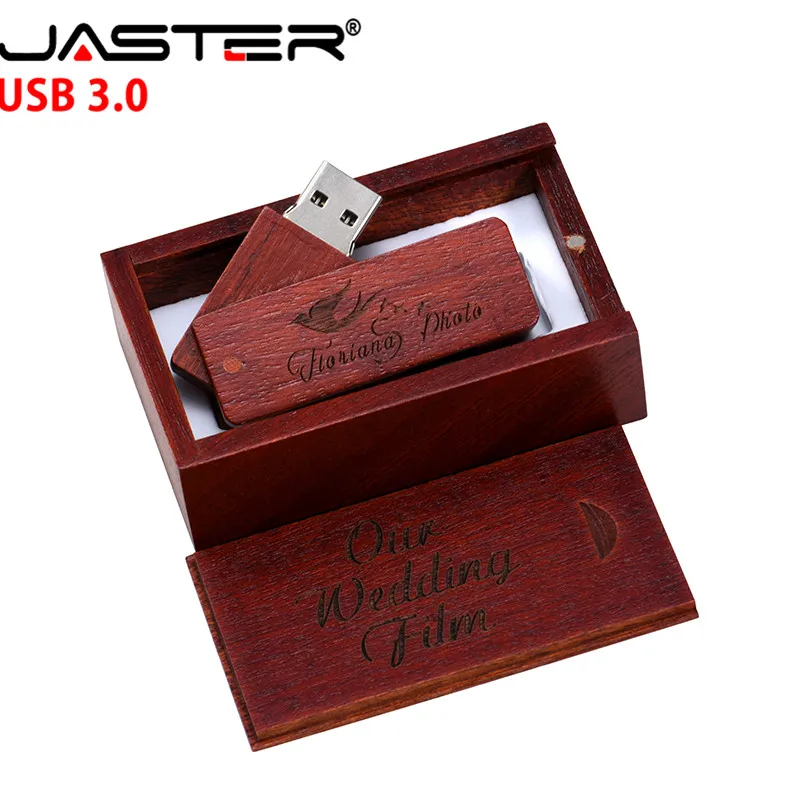 JASTER (Бесплатный Пользовательский логотип) деревянный saber usb 3 0 Флешка + коробка 4 ГБ