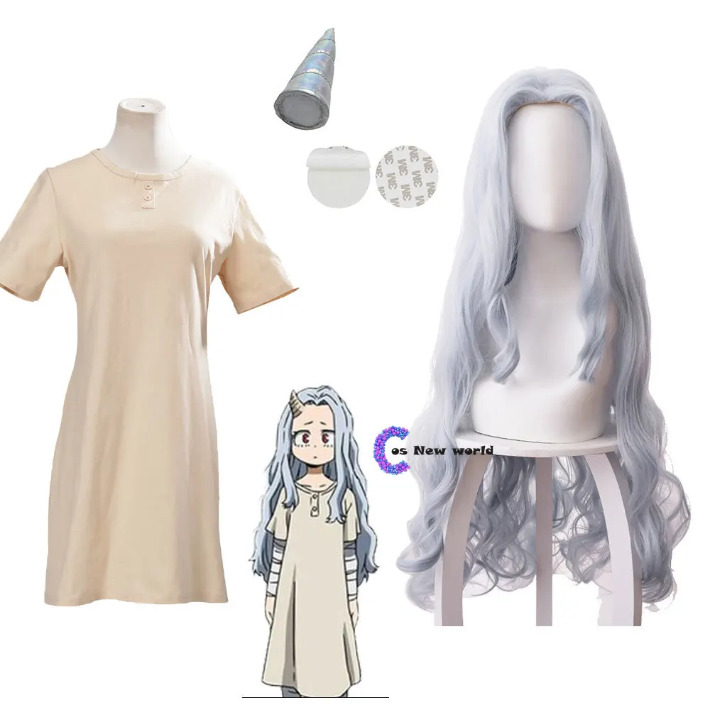

2020 Anime Comic My Hero Academia Cosplay Costumes Eri Cosplay Costume Long Dresses Clothes uniforms For Women Adult Suits Wigs