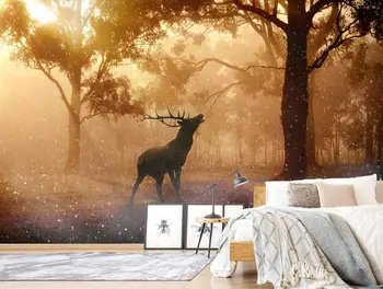 

[Self-Adhesive] 3D Deer In The Forest 643340 Wall Paper mural Wall Print Decal Wall Murals