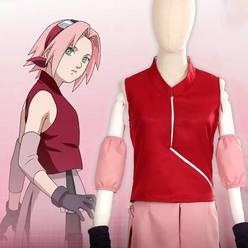 Adult Women Haruno Sakura Top Shorts Skirt Gloves Full Set Girls Anime Cosplay Costumes Halloween Role Play Clothes Outfit Aliexpress