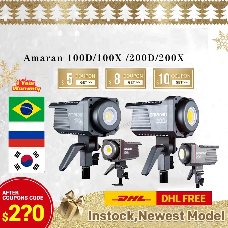 Aputure amaran 100D 200D 60D 60X 5600 18k ledビデオライトCRI95 +
