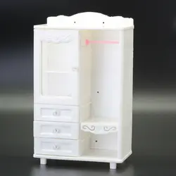 1 шт. кукольный домик мебель пластиковый шкаф для одежды гостиная пластиковый белый шкаф для кукольного домика аксессуары Игрушка