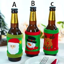 Cchristmas крышка бутылки вина машина вышитые бутылки вина набор принадлежности для украшения стола Copribottiglia Natale Wijnfles крышка