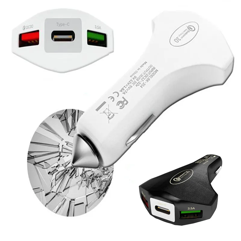 200 шт./лот 5V 3.5A Dual USB Quick Charge 3,0 Автомобильное зарядное устройство для i phone 11 X XS MAX в розничной упаковке