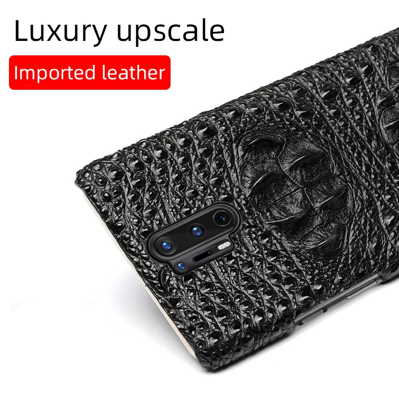 Genuine Cowhide Leather Phone Case For Oneplus 12 11 10 Pro 11R 12R Ace 2 2V 2Pro 3 3V Nord 3 One plus 3D Crocodile Cover