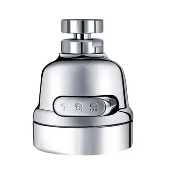 

Kitchen Tap Spray Head 360 Degree Rotation Anti-Splash Shower Water Saving Faucet Sprayer Nozzle 3 Modes Connector Bubbler