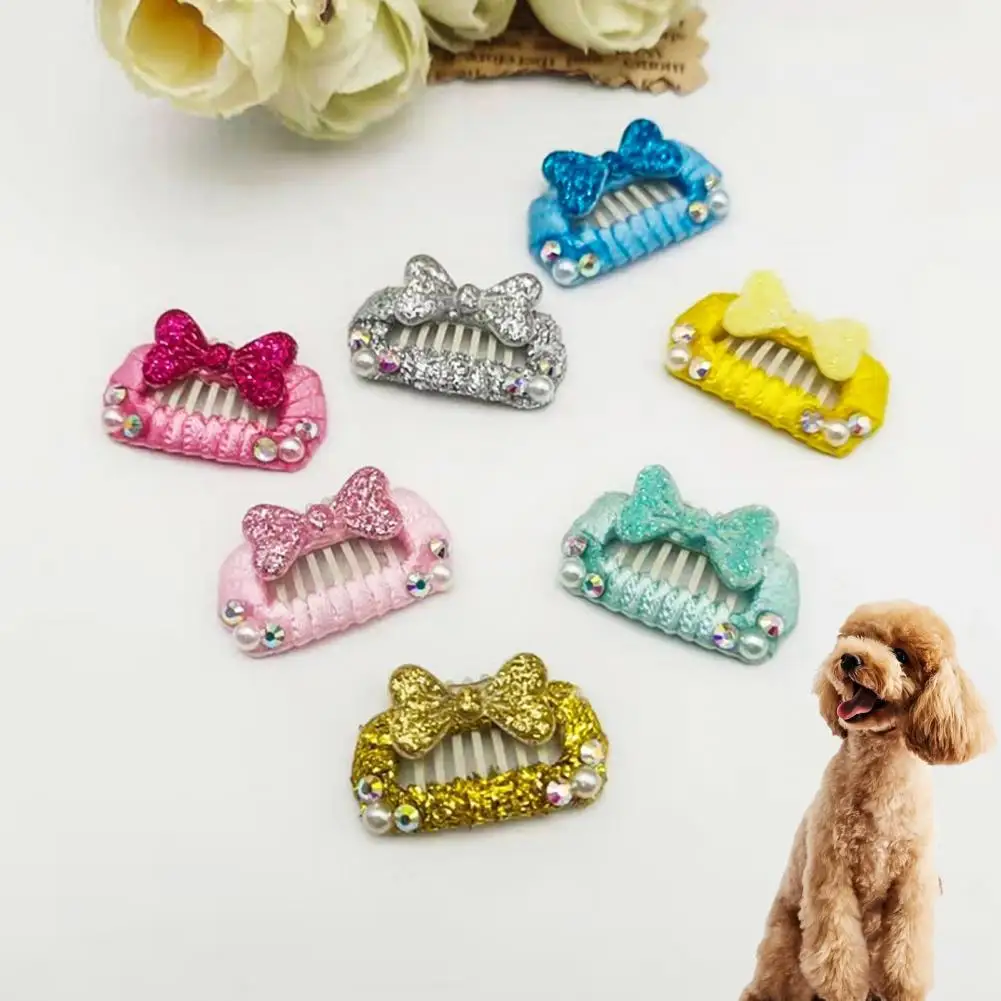 Pet Head Decor Long lasting Fashion Bow knot Pet Hair Clips for