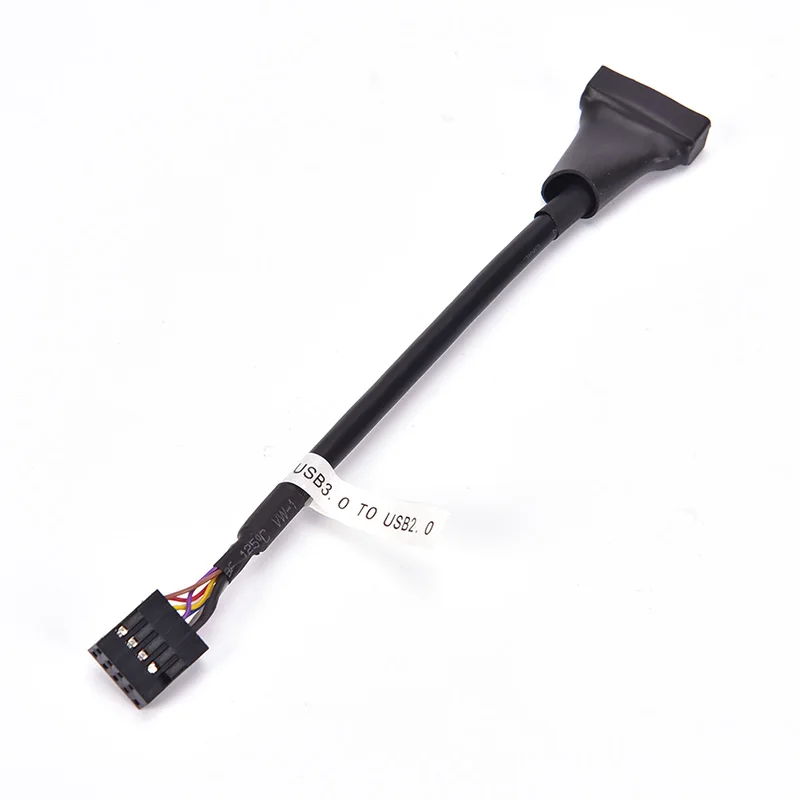 

5PCs Female Adaptor Cable Adapter for PC Computer Black USB 2.0 9 Pin Housing Male To Motherboard USB 3.0 20pin