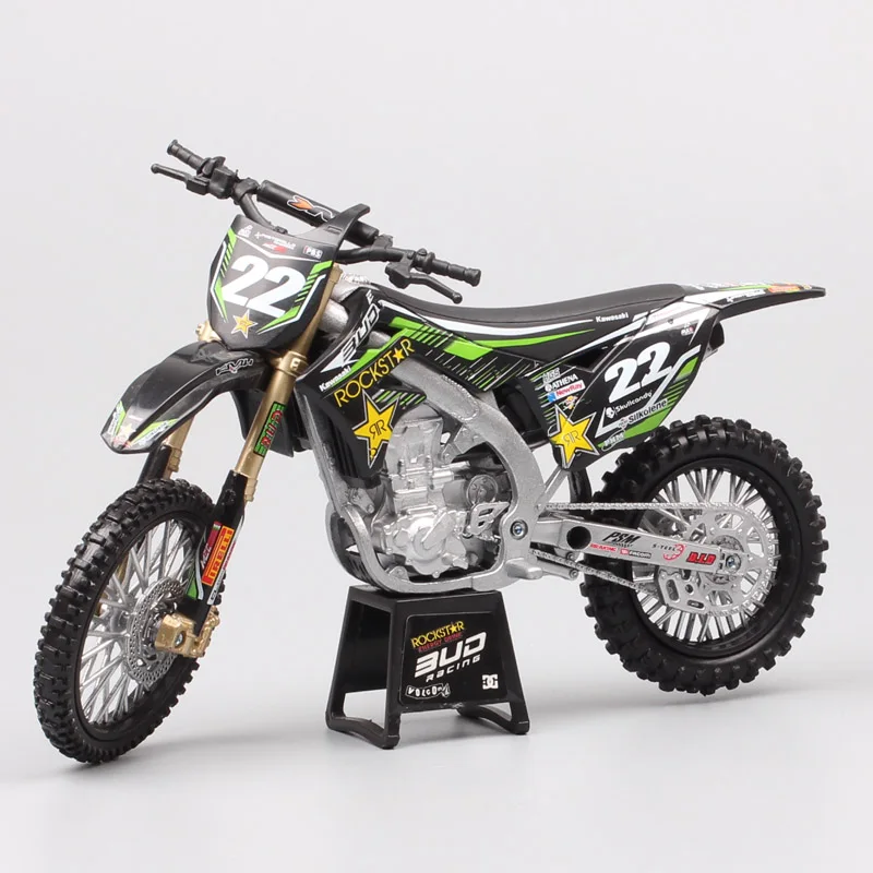 1/12 Масштаб Мини Кавасаки KX450F бутон гонки США MXGP No#22#121 мотокросса литой грязи велосипед внедорожные игрушки модель автомобиля