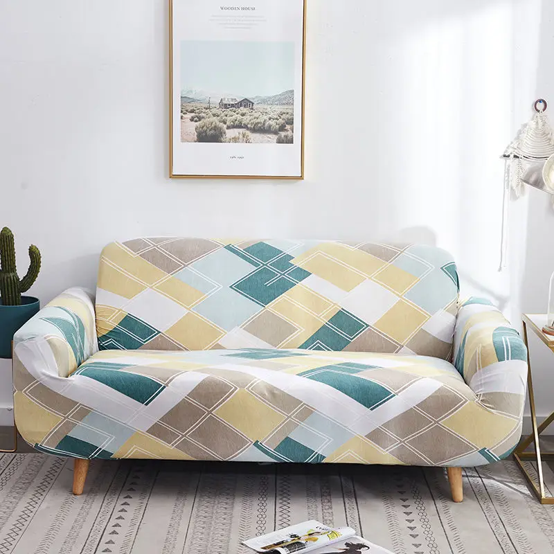 

Elastic printing sofa cover multicolor living room sofa chair home decoration 1/2/3/4 seat pet stretch polyester sofa cover