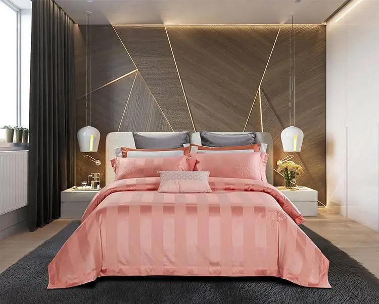 Pink LeRadore, египетское качество, постельное белье, коллекция, отель, дань, шелк, отель, роскошная коллекция, простыня, наволочка, набор, 4/6 шт - Цвет: Pink
