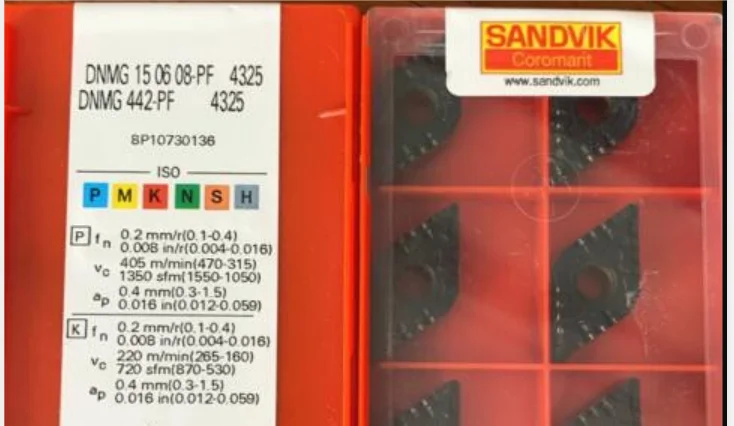 10 шт. карбидные вставки DNMG 150608-PF 4325