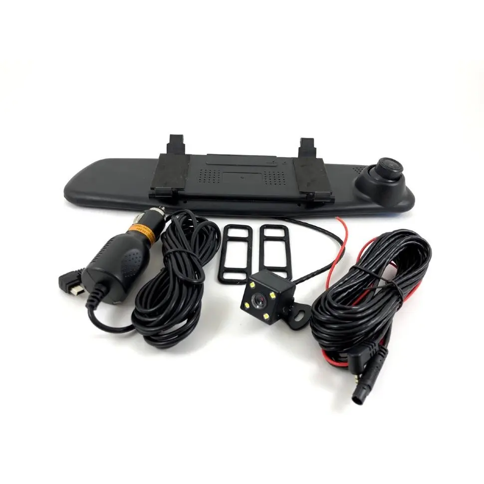 Coche DVR espejo vehículo blackbox DVR cámara de visión trasera con 5 pines HD y 4 luces, cable 6 m ► Foto 2/6