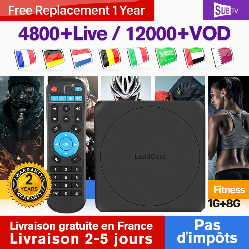 

France IPTV French/Arabic/Italia/Portugal IP TV 1 Year Code IPTV Android 7.1 Leadcool W France/Italy/Turkey/Canada IPTV France