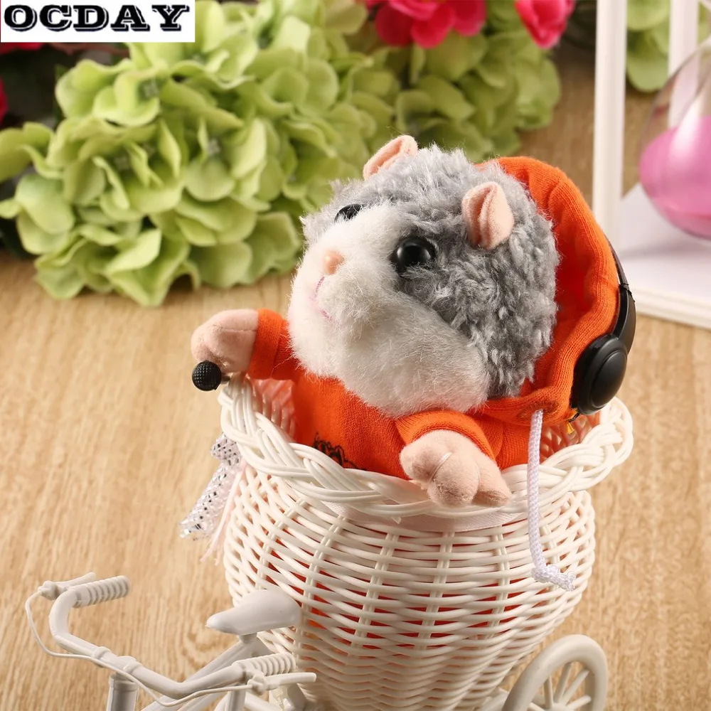OCDAY говорящий хомяк, мышь, плюшевая игрушка для питомца, милая говорящая звуковая запись хомяка, развивающий подарок, игрушки для детей, подарок, Новинка