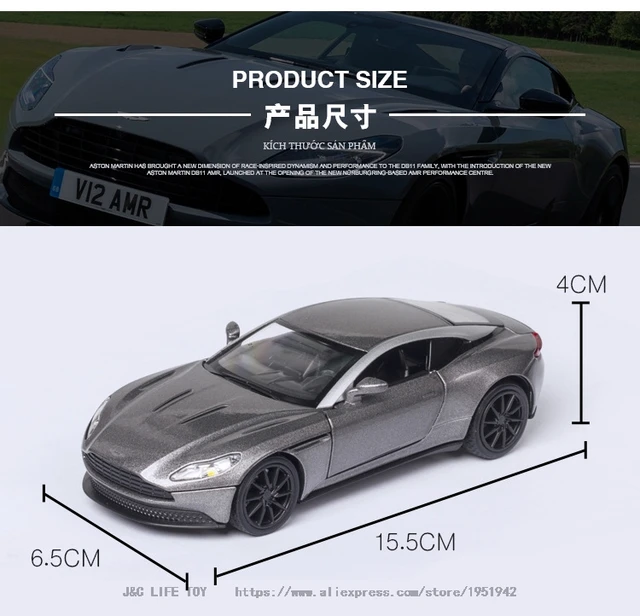 1:32 ASTON MARTIN DB11 AMR Diecasts & Toy Vehicles Metal Toy Car Model High Simulation Pull Back Collection Kids Toys 6