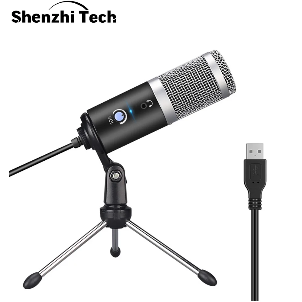 Комплект конденсаторного микрофона USB микрофон для записи ноутбука ПК YouTube видео