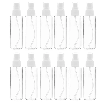 

12 Pack Plastic Clear Spray Bottles Refillable Bottles Empty Transparent Plastic Fine Mist Spray Bottle 60Ml
