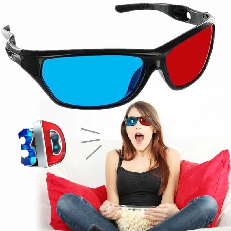 Красный кинотеатр 3D очки ABS очки виртуальной реальности кино красный синий пластик фильм RD Поляризованные 3D очки кино для дома кино VR