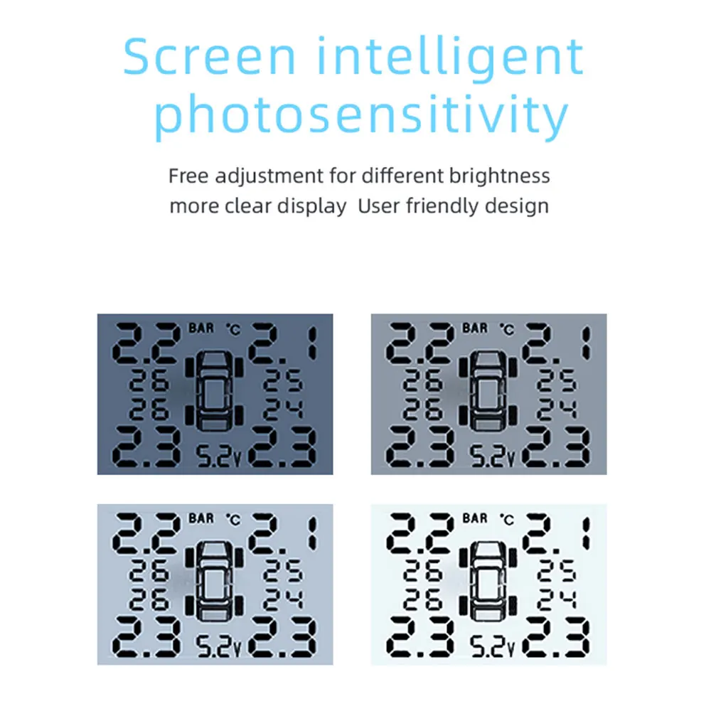 Автомобильный TPMS ЖК-экран система контроля давления в шинах датчик давления в шинах монитор с 4 внешними датчиками s In-Dash автомобильные аксессуары