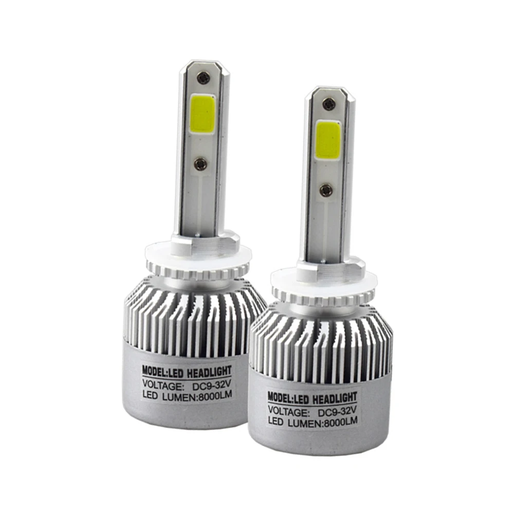 2pcs S2 Car LED Headlight Bulb 36W 9-32V 8000LM Waterproof High Beam Low Integrated Headlamp Head Light (880/881) | Автомобили и