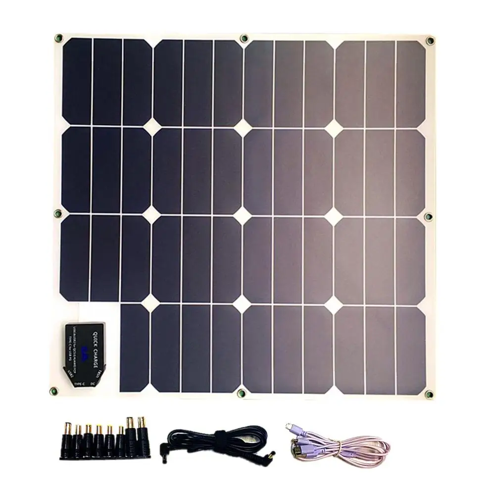 

Solar panel super fast charge 50W with dual USB charger 5V/9V3A for super charge mobile phone power