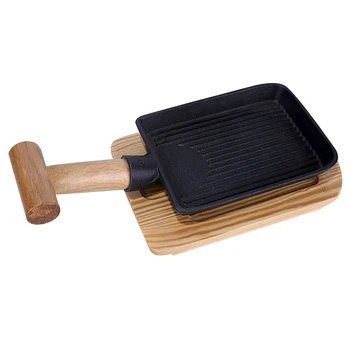 

1 Set Alloy Frying Plate Kitchen Accessory Chic Steak Frying Plate Non-stick Pan for Camping Home Kitchen Steak