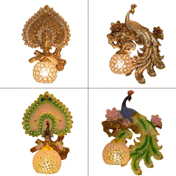 

Peacock wall lamp living room bedroom balcony aisle staircase wall light background wall bedside lamps Z027414