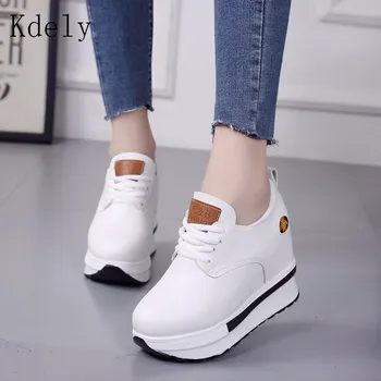 

Vulcanized wedges Shoes Women High Top Sneakers Women Platform Ankle Boots Basket Femme Chaussures Femmes Height Increase Shoes