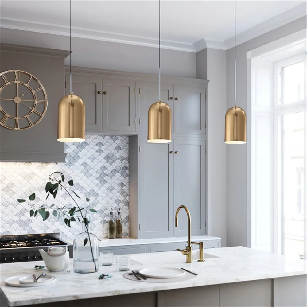 Nordic Design LED Pendant Lamp Loft Decor Modern Gold Iron Single Head Hanging Light Home Lighting Fixtures Indoor Luminaire (7)