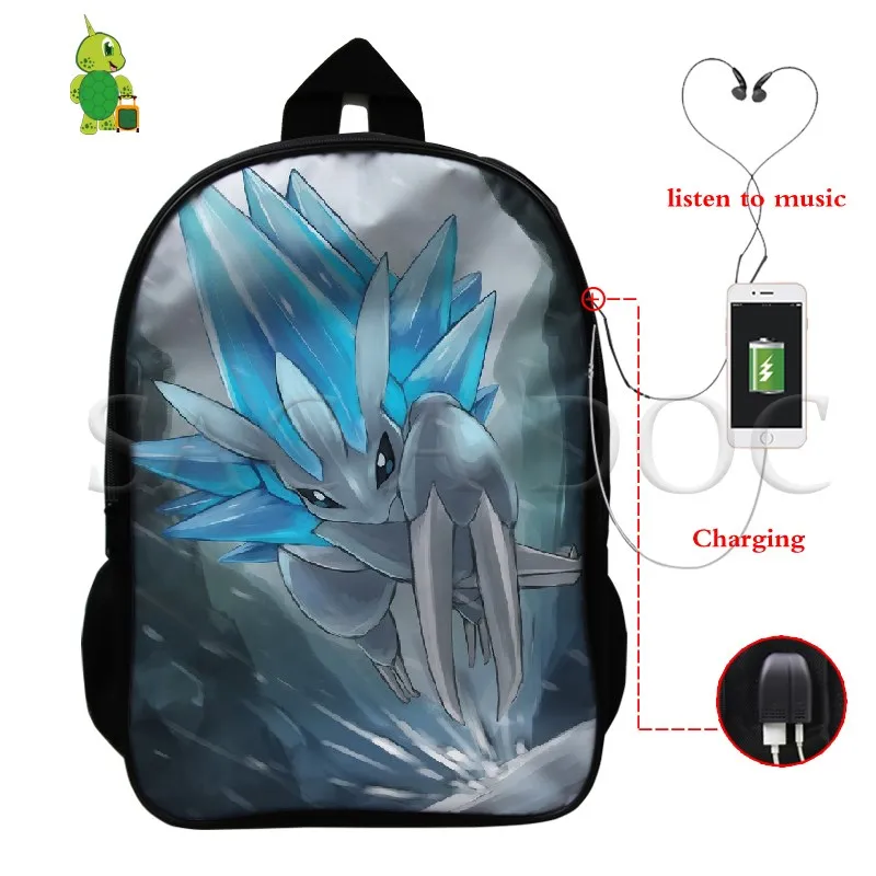 Pokemon Mewtwo Umbreon рюкзак для женщин и мужчин многофункциональный USB зарядка школьные и дорожные сумки для подростков студентов ноутбук рюкзак - Цвет: 14