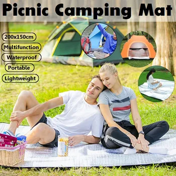 

150X200/200X200cm Picnic Mat Double-layer thick aluminum film moisture-proof pad for tent camping picnic outing lunch break