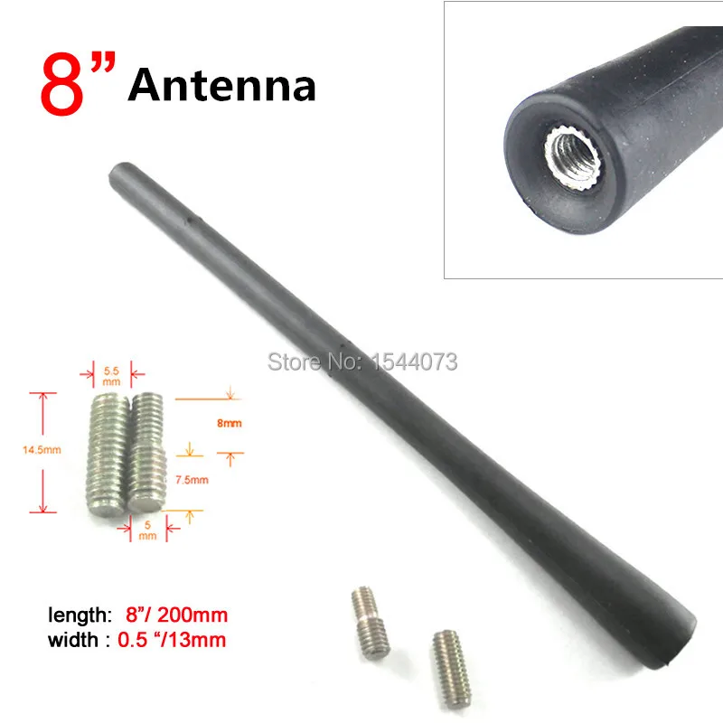 

Black 8" 20cm Car Antenna Aerial AM FM Radio Screws-on for Mazda 3 5 6 for Honda Ridgeline for Mitsubishi Lancer