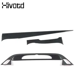 Car Interior Console Cover & Button Panel Décor Accessories (Carbon)