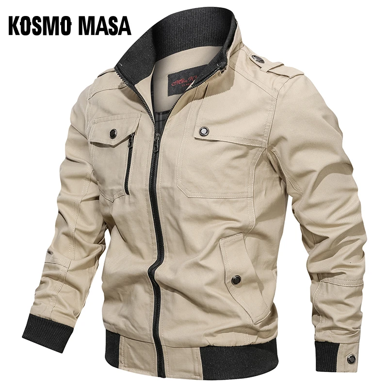 Günstig KOSMO MASA Baumwolle Bomber Jacke Männer Windjacke Armee Military 2019 Frühling Herbst Casual männer Mäntel Und Jacken Für Männer MJ0087