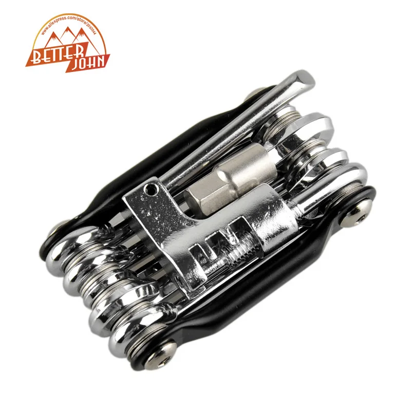 cheap 11 In 1 EDC Outdoor Multifunctional Bicycle Repair Tools Portable Folding Screwdriver 11 Function Pocket Bike Tool Set