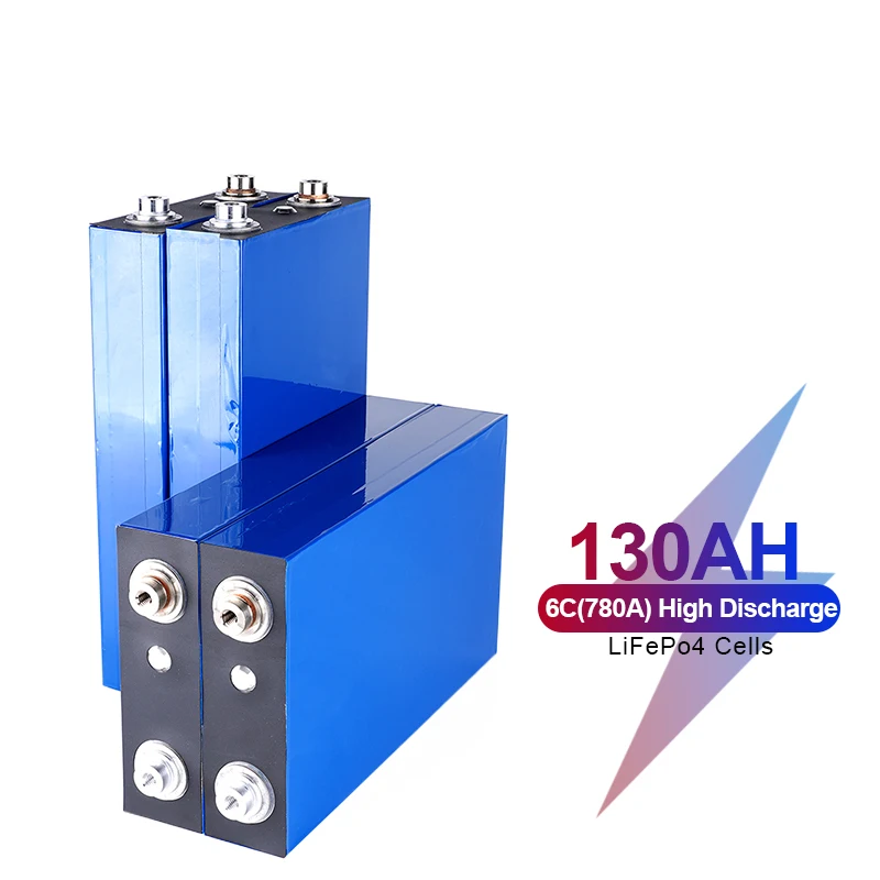 Blmpow 3.2V 130Ah Lifepo4 Battery 780A 6C High Discharge Rechargeable High Power Lifepo4 Cell Motorcycle Electric Car Solar
