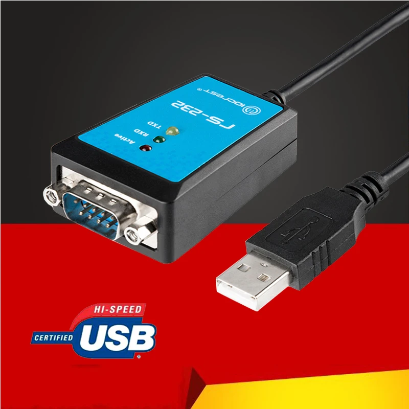Кабель-адаптер USB к порту RS232 COM Serial DB9 Pin чипсет FTDI232 для Windows 7 8 1 XP Vista Mac OS магнитное