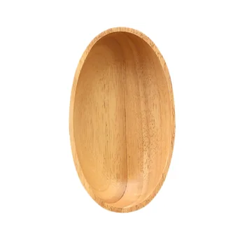 

Boat-Shaped Large-Capacity Dim Sum Fruit Wooden Saucer Hand Dish Kitchen Supplies